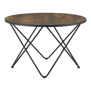 Tavolino da salotto Goskamark 80x50 cm Struttura in acciaio Tinta legno scuro [en.casa]