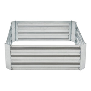 Aiola da giardino Barneveld 90x90x30cm Acciaio Argento [en.casa]