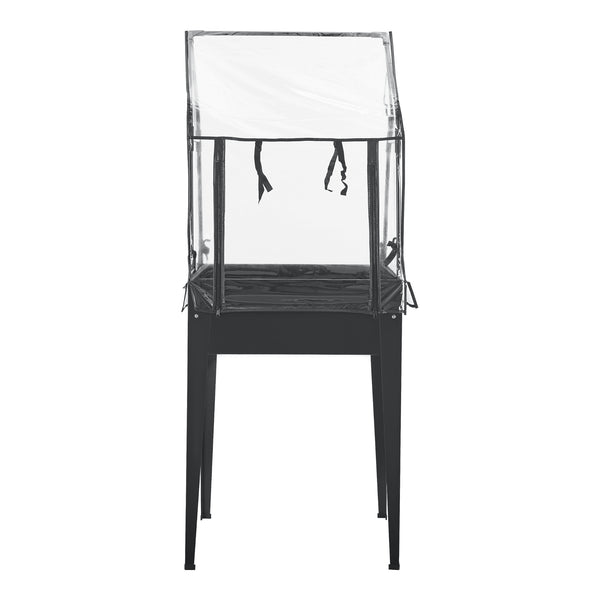 Aiola rialzata con serra Katwijk 60x60x152cm Acciaio Antracite [en.casa]