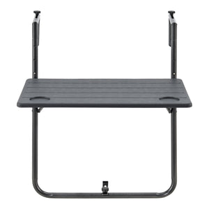 Tavolo sospeso Badolato 83,5x60x60 cm Angolare Grigio scuro [en.casa]