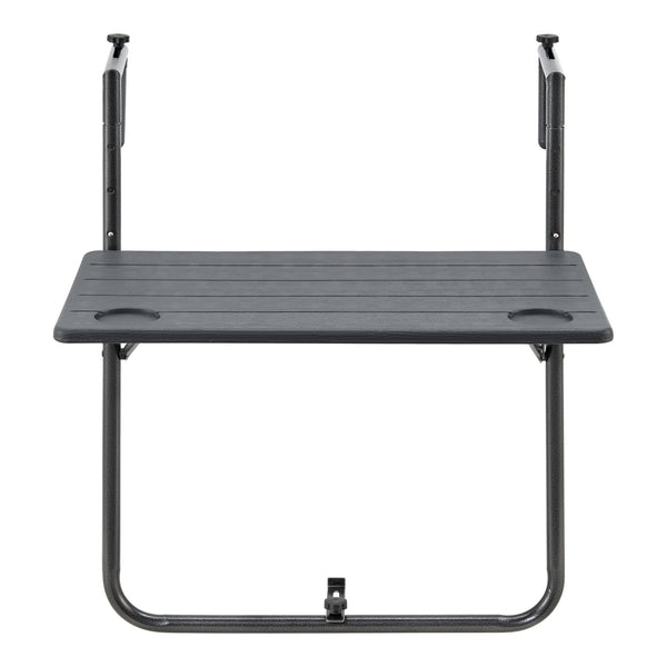 Tavolo sospeso Badolato 83,5x60x60 cm Angolare Grigio scuro [en.casa]