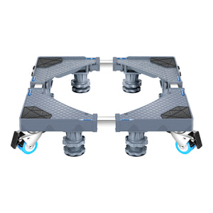 Carrello 'Maisach' con Base Regolabile per Elettrodomestici, Supporto di Rialzo con Rotelle e Piedini - Grigio [en.casa]