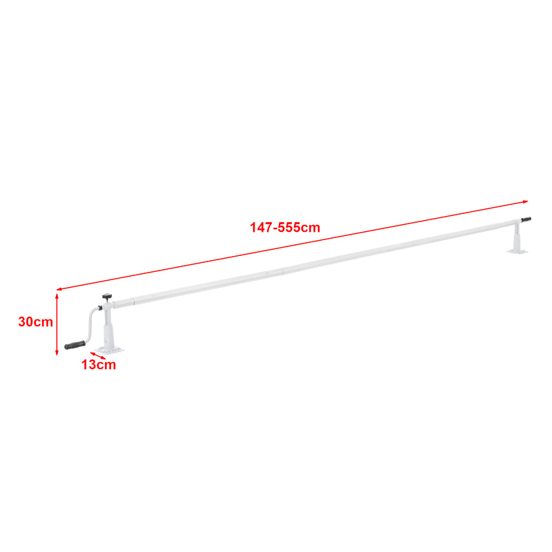 Schizzo in scala Avvolgitore 'Oliveti' per Telo da Piscina e Solare, Barra Telescopica 147 - 555 cm [en.casa] 