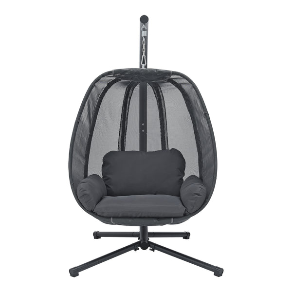 Sedia sospesa Abegondo con struttura e cuscino max. 120 kg [en.casa]