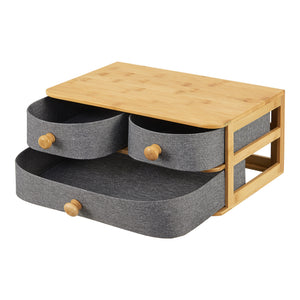 Organizer per scrivania in bambù Mäntsälä [en.casa]