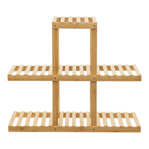 Scaffale Portapiante 'Halsua' a 3 Ripiani - Organizzatore Domestico Multiuso in Bambù [en.casa] 