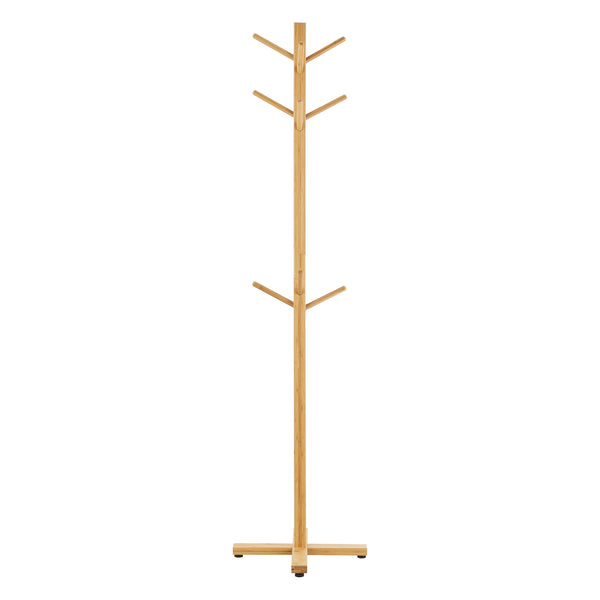 Appendiabiti Jämsä 176 x 38 x 38 cm 12 ganci Bambù Naturale [en.casa]