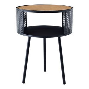 Tavolino laterale Bjørnsund rotondo largo 34 cm [en.casa]