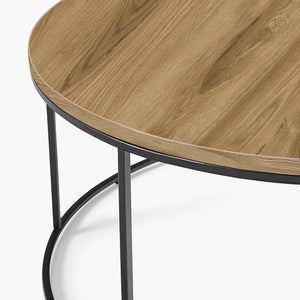 Tavolino Kuhmoinen 45 x Ø80 cm Nero [en.casa]