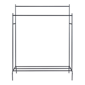 Appendiabiti Bramming con due aste appendiabiti 147 x 116 x 54 cm Nero [en.casa]