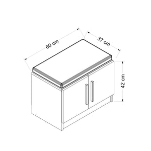 Panca porta scarpe Fjends con 2 ante e 3 ripiani Bianco [en.casa]
