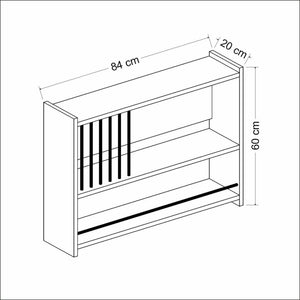 Scaffale Pensile 'Helsingør' Mensola da Parete per Cucina - Bianco [en.casa]
