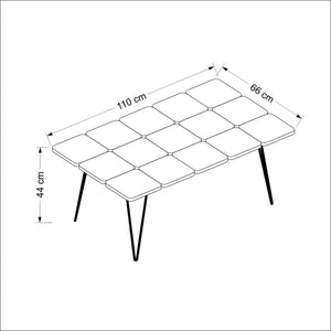 Tavolino Give 44x110x66 cm Multicolore [en.casa]