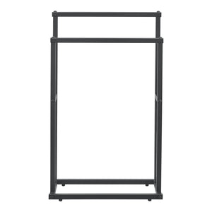 Portasciugamani con 2 barre 78 x 48 x 24 cm Nero [en.casa]