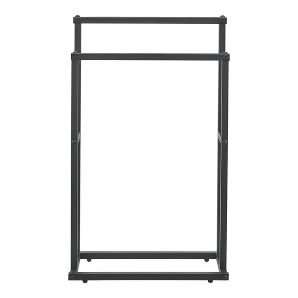 Portasciugamani con 2 barre 78 x 48 x 24 cm Nero [en.casa]