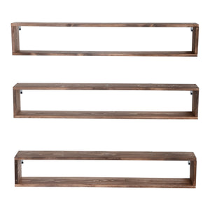 Set di 3 Mensole da Muro 'Næstved' in Legno di Pino (LxPxA) 100 x 14 x 18 cm [en.casa]