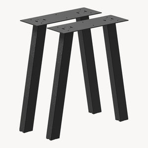 Struttura del tavolo Mariager set da 2 in acciaio 40x37,5 cm nero [en.casa]