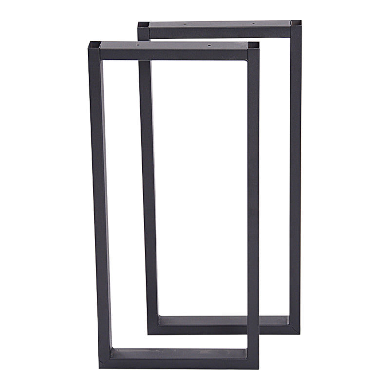 Schizzo in scala Set di 2 Gambe in Acciaio 'Møldrup' per Mobili Fai da Te (AxL) 56 x 27 cm Rettangolare - Nero Opaco [en.casa]