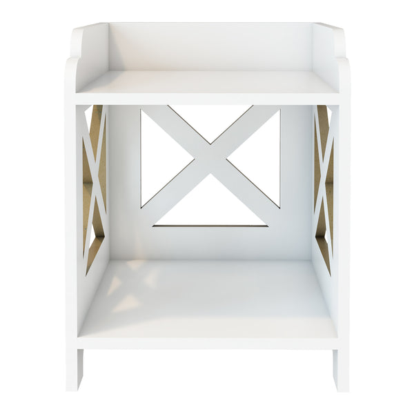 Organizer per bagno Struer 23x20x22 cm Bianco [en.casa]