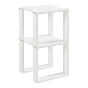 Tavolino Thyholm 55x30x30 cm Bianco [en.casa]