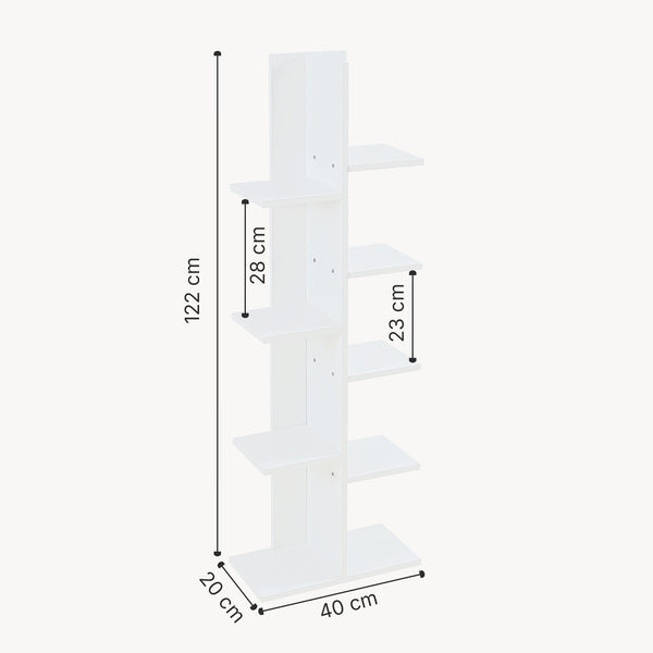 Libreria a colonna Rødekro bianca [en.casa]