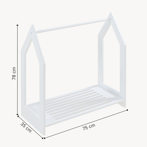Appendiabiti Langeskov 78x75x35cm Bianco [en.casa]