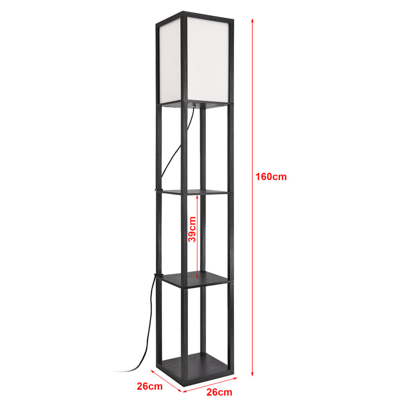 Schizzo in scala Lampada a Scaffale Stapleford con Paralume Quadrato Bianco - lux.pro
