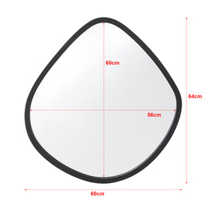 Specchio da parete Galatone nero, opaco 64x60cm [en.casa]