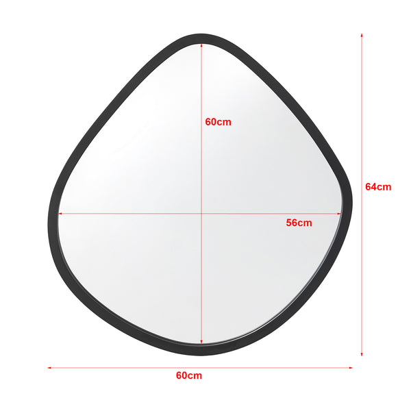 Specchio da parete Galatone nero, opaco 64x60cm [en.casa]