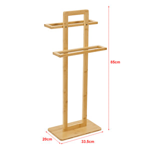 Porta asciugamani da terra Træna in bambù [en.casa]