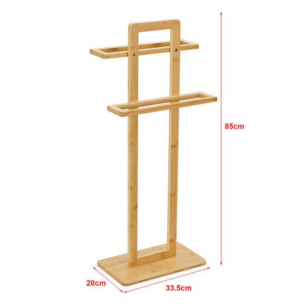 Porta asciugamani da terra Træna in bambù [en.casa]