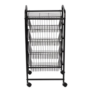 Carrello da cucina Rudbjerg metallo nero [en.casa]