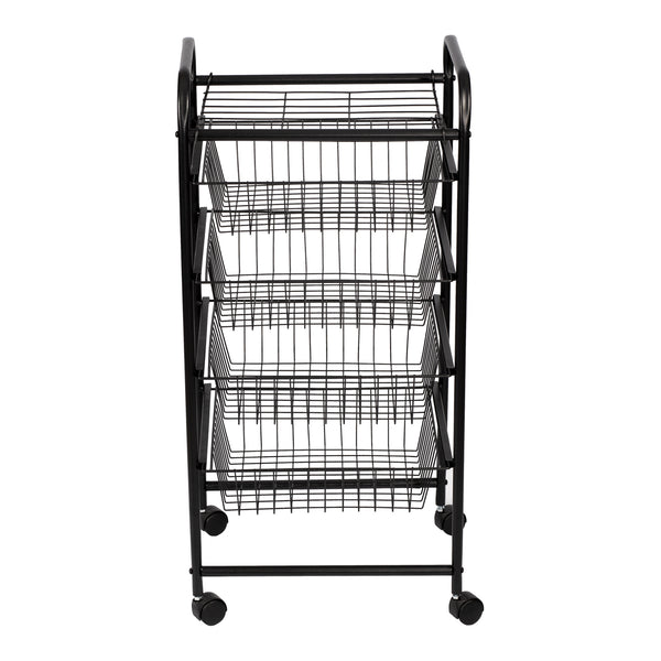 Carrello da cucina Rudbjerg metallo nero [en.casa]
