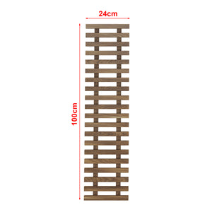 Set di mensole da parete per vasi Herwijnen 3 pezzi 100x24cm Tonalità legno scuro [en.casa]