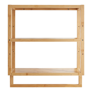 Scaffale da bagno Östra con porta asciugamani in bambù [en.casa]