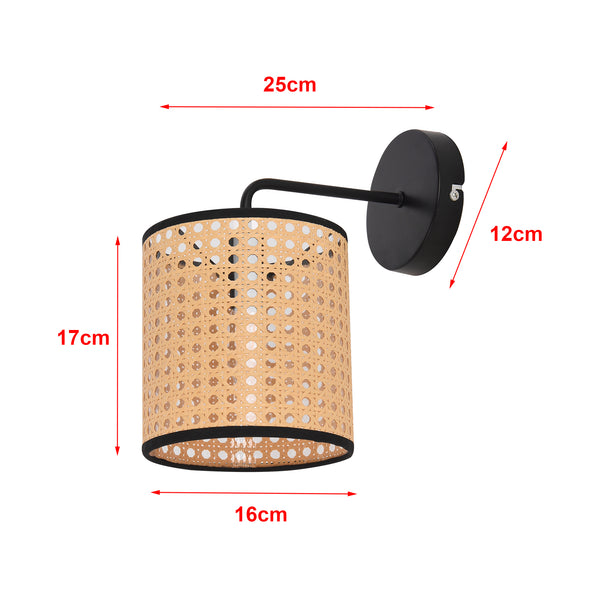 Applique Southend effetto rattan [lux.pro]