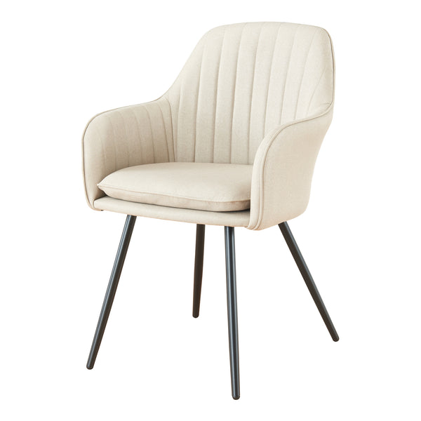 Sedia da pranzo Kannonkoski set da 2 Beige [en.casa]