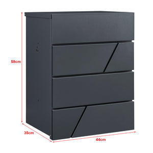 Cassetta postale Søllerød 58x44x35cm Antracite [en.casa]