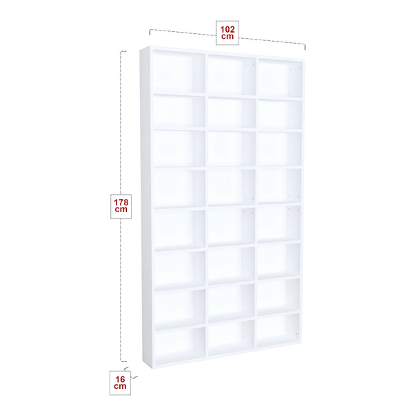 Libreria Askvoll 178x102x16cm Bianco [en.casa]