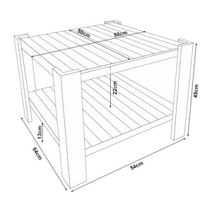 Tavolino Malax in legno di pino [en.casa]