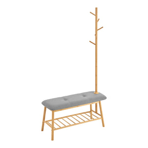 Panca guardaroba Bygland in bambù 90x34x165cm [en.casa]