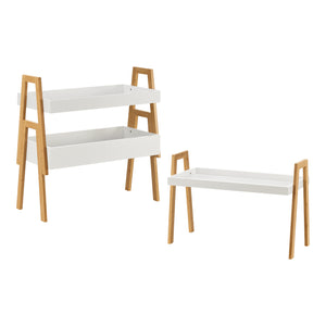 Libreria Hitra 3 pz. Bambù [en.casa]