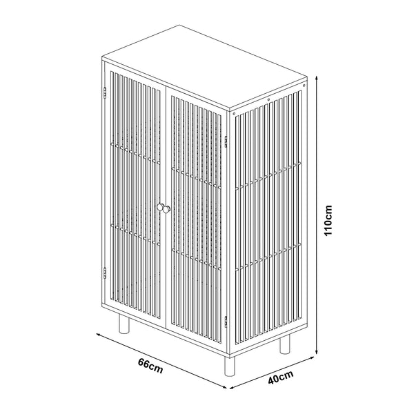 Mobiletto Grong in bambù [en.casa]