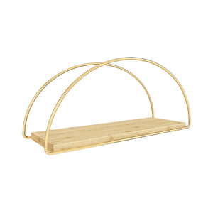 Mensola da parete Mynämäki 39x16x17 cm color oro [en.casa]