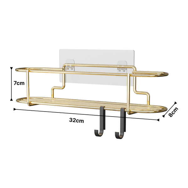 Portaspezie da Parete Naantali Mensola Autoadesiva - Metallo color Oro [en.casa] 