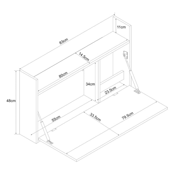 Scrivania pieghevole Rautalampi [en.casa]