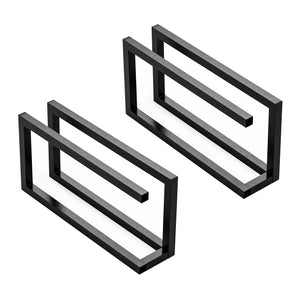 Porta pantofole Kvam set da 2 in acciaio [en.casa]