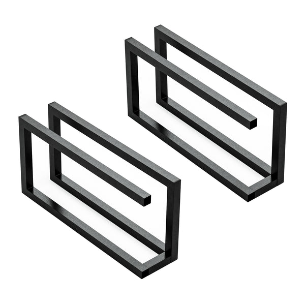 Porta pantofole Kvam set da 2 in acciaio [en.casa]