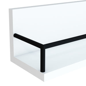 Mensola da parete Grue set da 2 bianco/nero [en.casa]