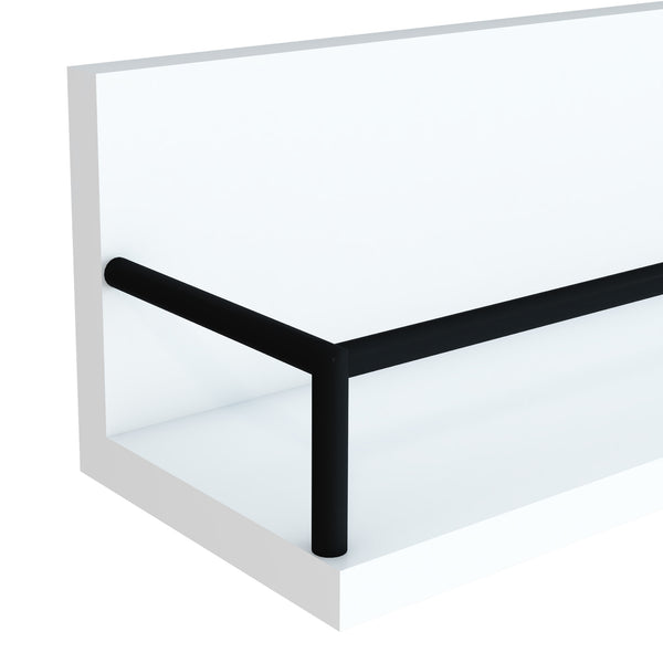 Mensola da parete Grue set da 2 bianco/nero [en.casa]